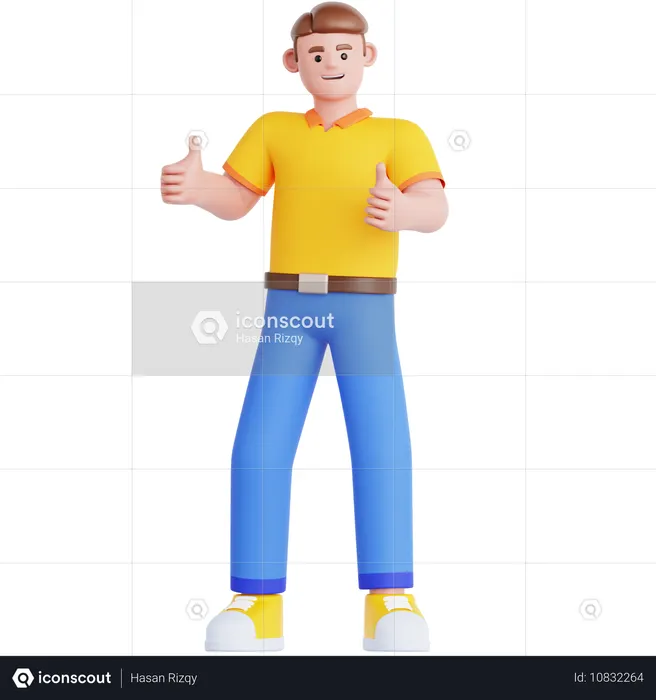Donner deux pouces vers le haut  3D Icon