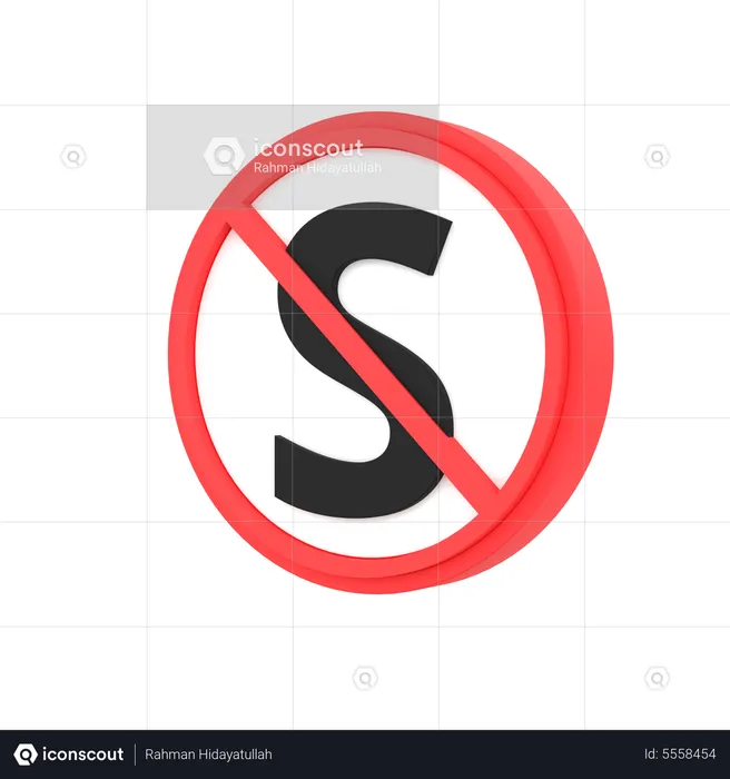 Don't Stop Sign  3D Icon