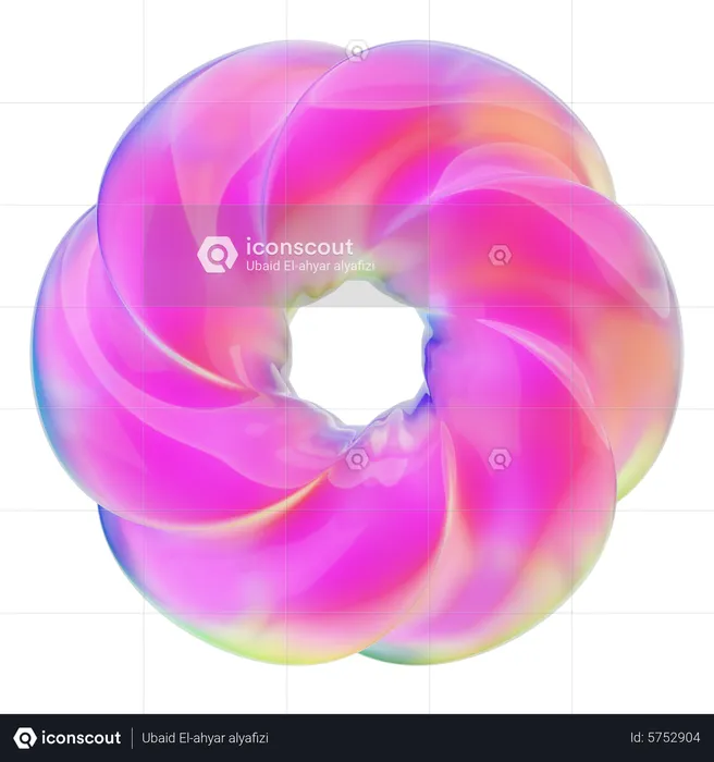 Donut Abstract Shape  3D Icon