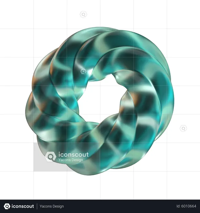 Donut Abstract Shape  3D Icon