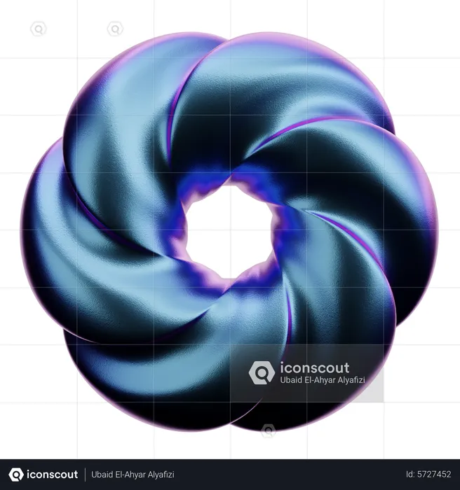 Donut abstrakte Form  3D Icon