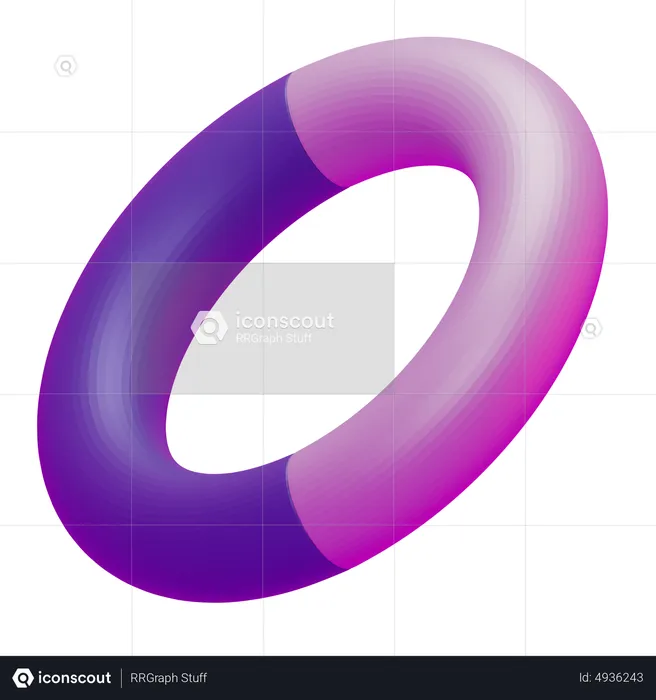 Donut Basic Geometry  3D Icon