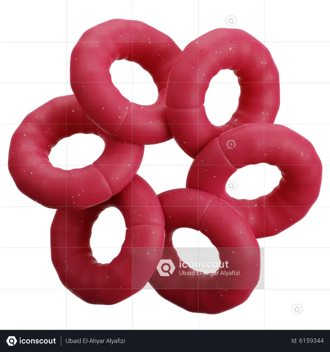 Donut Chain Shape  3D Icon