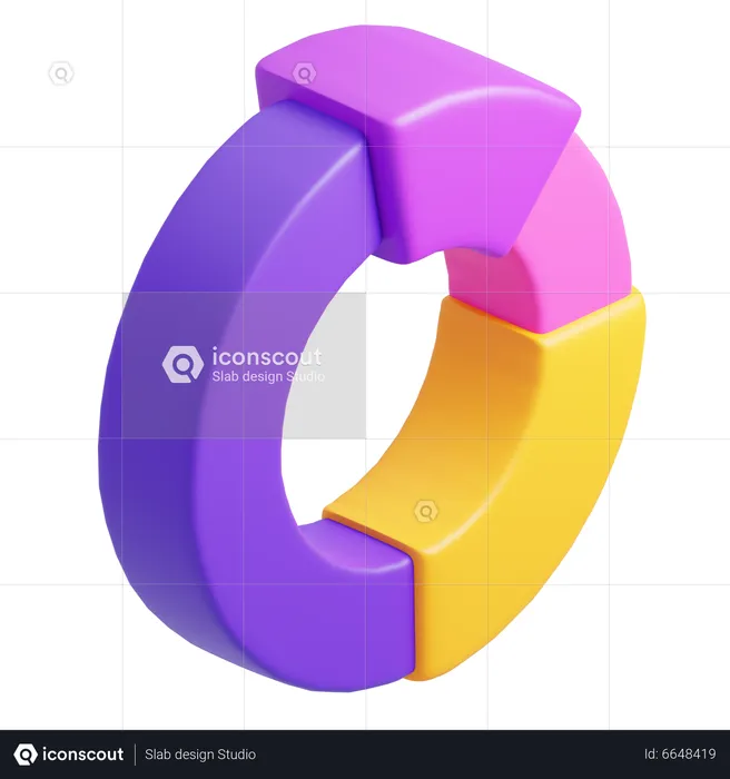 Donut Chart  3D Icon