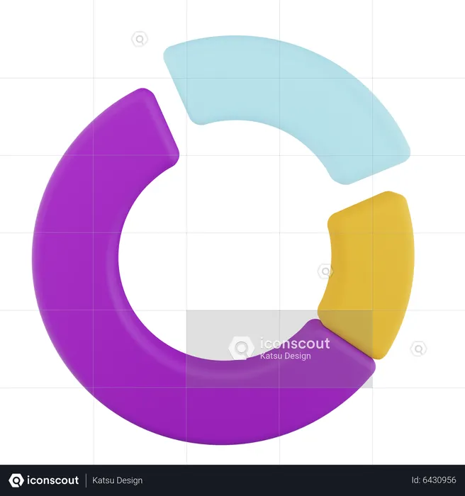 Donut Chart  3D Icon