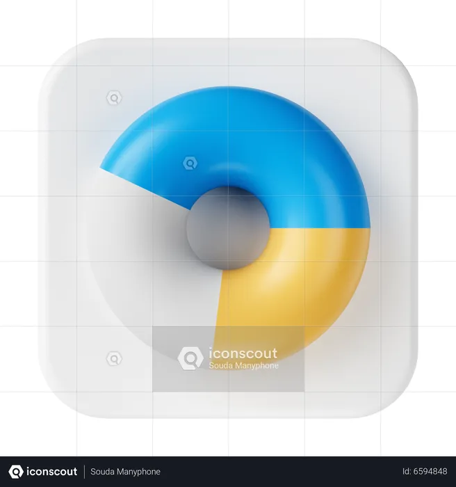 Donut Chart  3D Icon