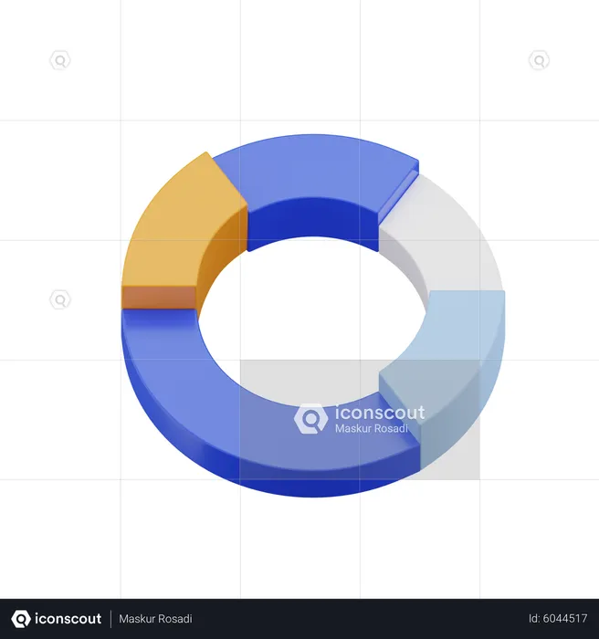 Donut Chart  3D Icon