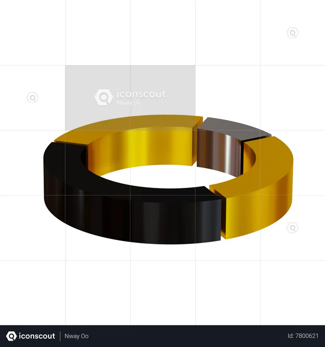 Donut Chart  3D Icon