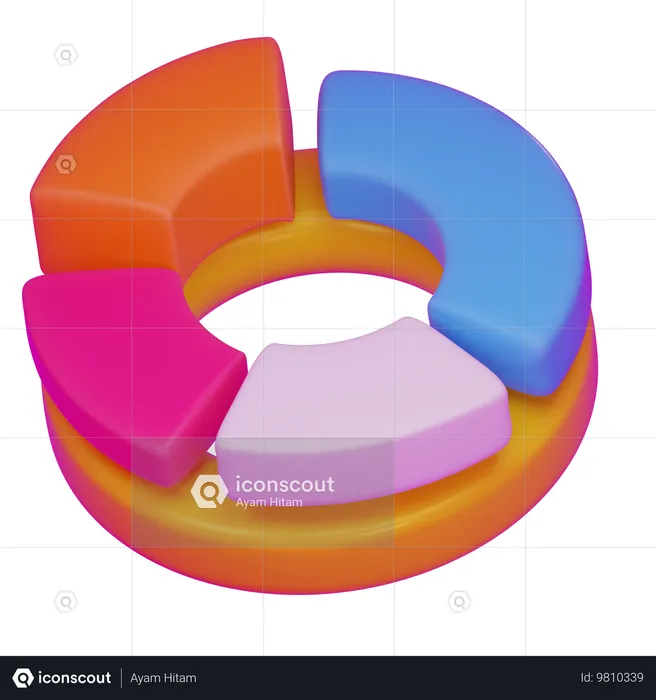 Donut Chart  3D Icon