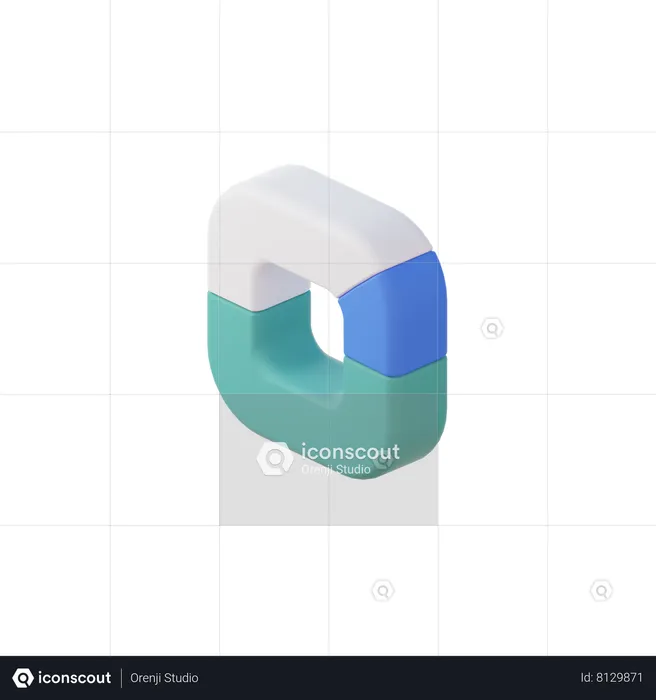 Donut Chart  3D Icon