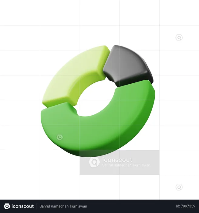 Donut chart  3D Icon