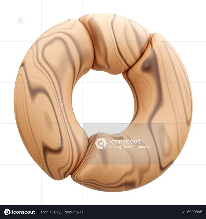Donut Chart Shape  3D Icon