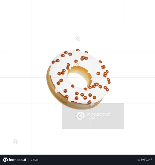 Rosquinha de creme  3D Icon