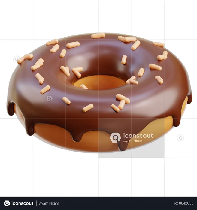 Rosquinha de chocolate  3D Icon