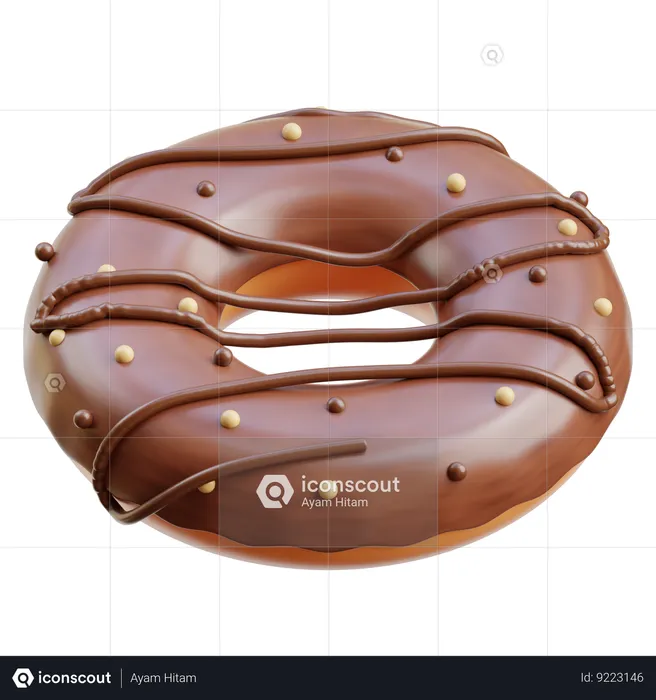 Rosquinha de chocolate  3D Icon