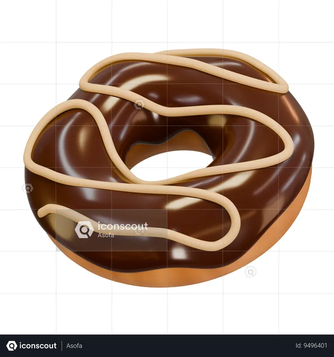 Donut de chocolate  3D Icon