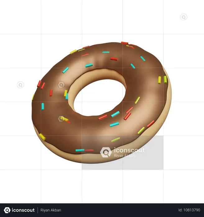 Donut de chocolate  3D Icon