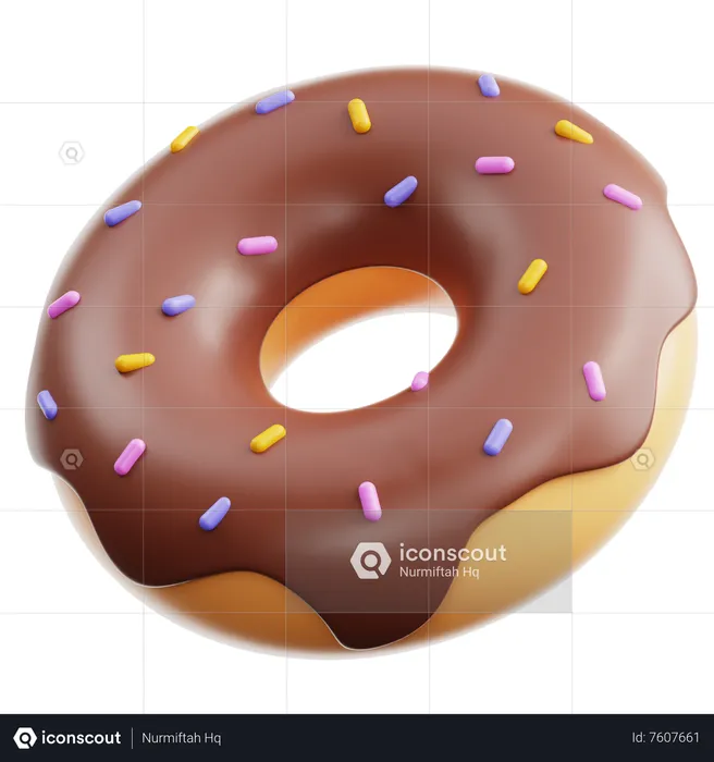 Rosquinha de chocolate  3D Icon