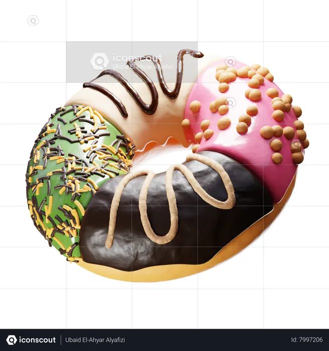 Donut de chocolate  3D Icon