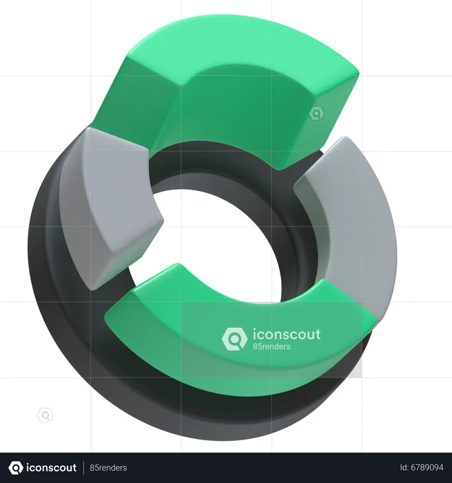 Donut-Diagramm  3D Icon