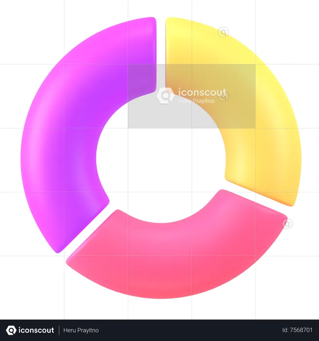 Donut-Diagramm  3D Icon