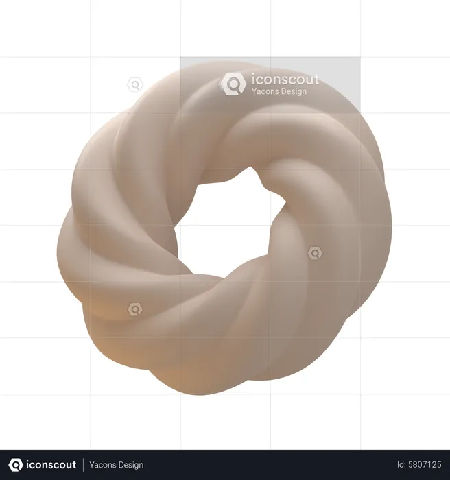 Forma abstrata de rosquinha  3D Icon