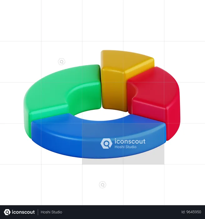 Gráfico de rosca  3D Icon