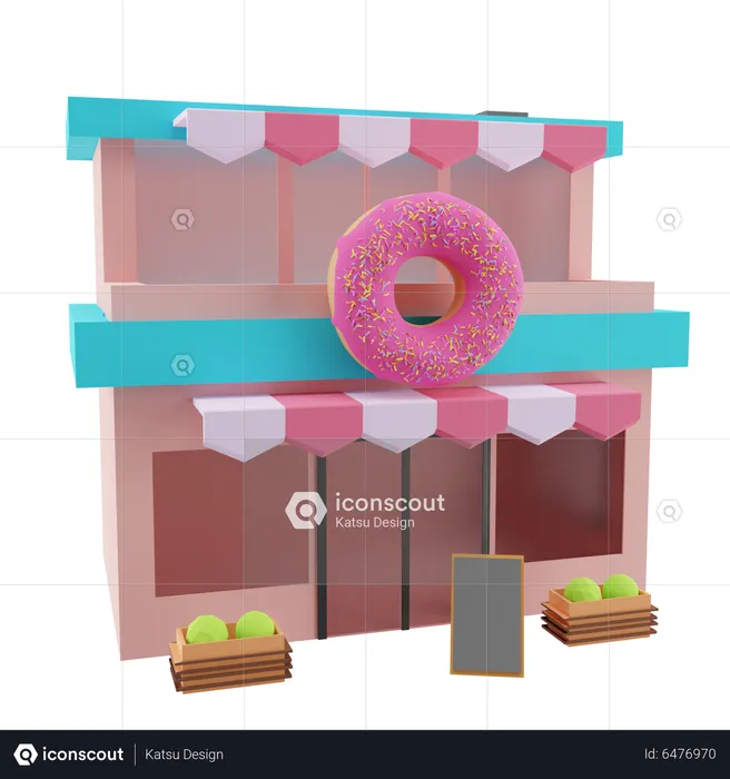 Donut-Shop  3D Icon