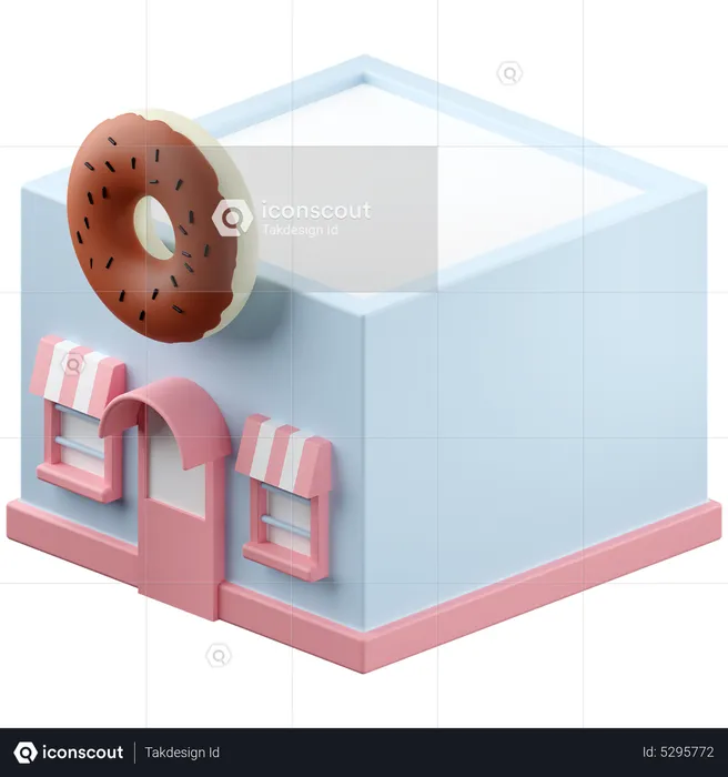 Donut shop building  3D Icon