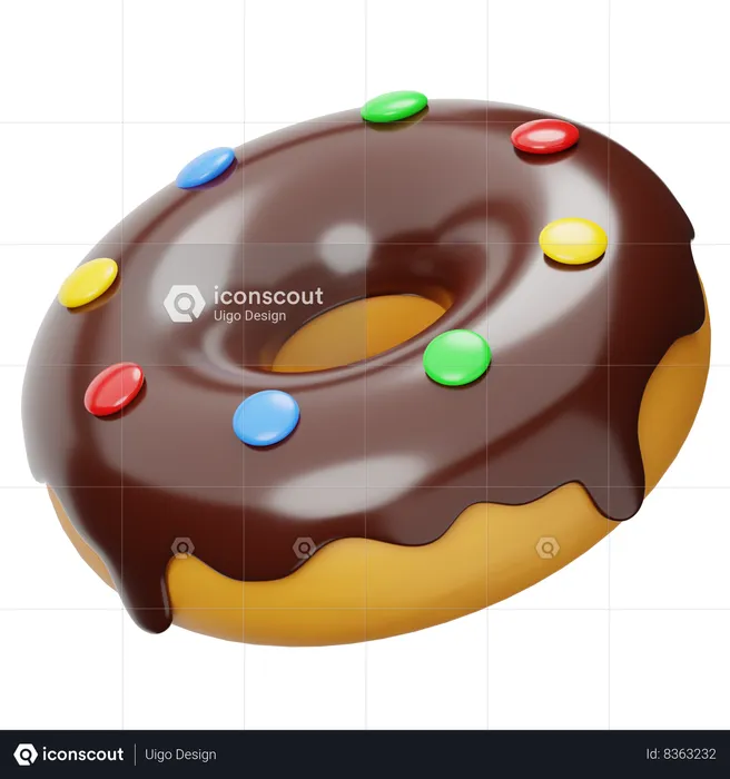 Donuts de chocolate  3D Icon