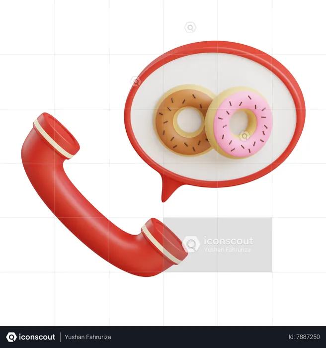 Donuts Order Food  3D Icon