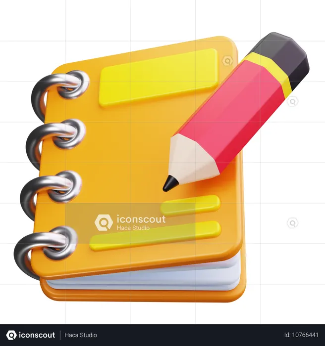 낙서 노트  3D Icon