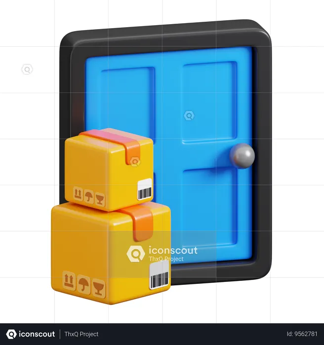 Door Deliver  3D Icon