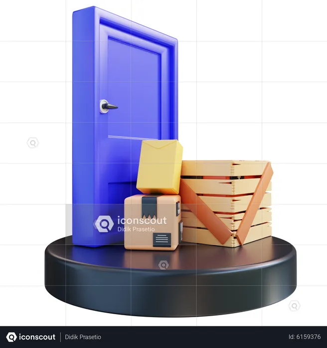 Door Delivery  3D Icon