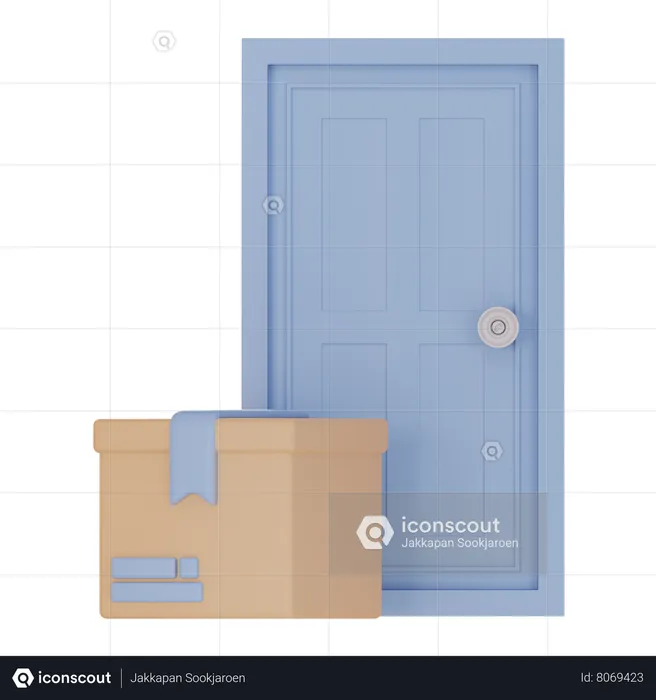 Door Delivery  3D Icon