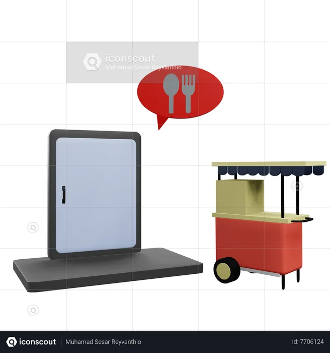 Door food delivery  3D Icon