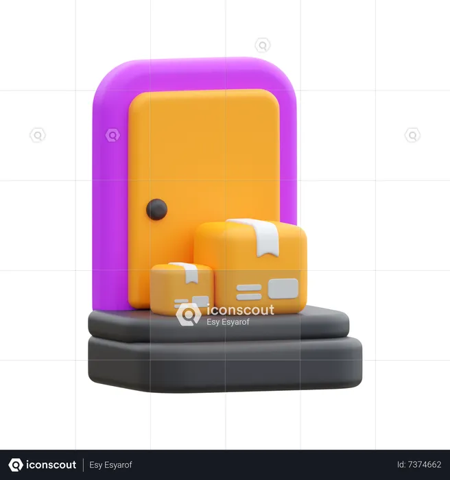 Doorstep Delivery  3D Icon