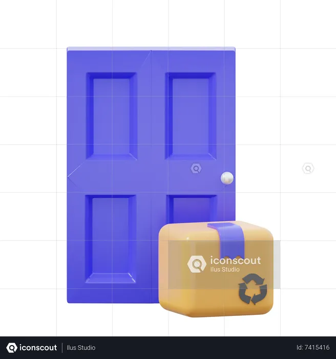 Doorstep Delivery  3D Icon
