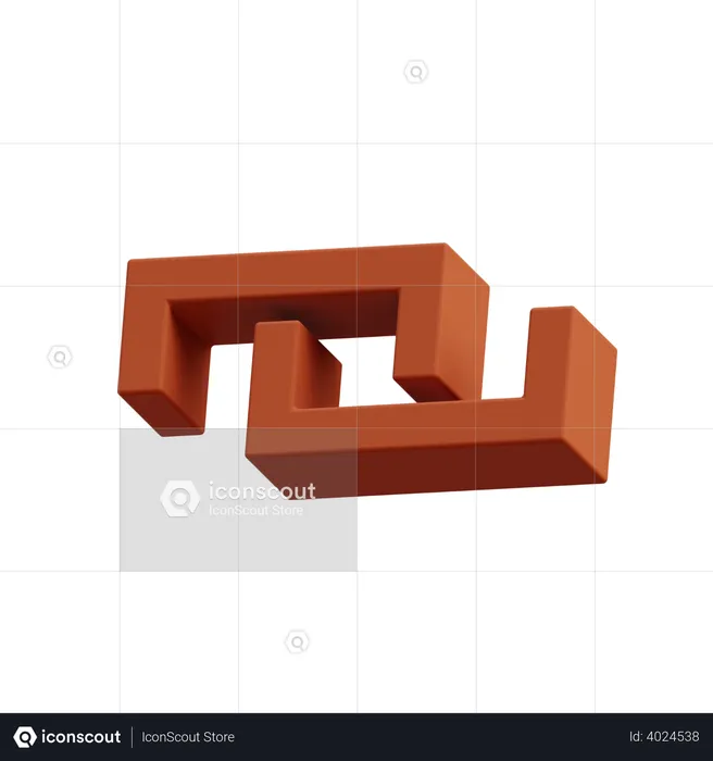 Doppelheftklammer  3D Icon