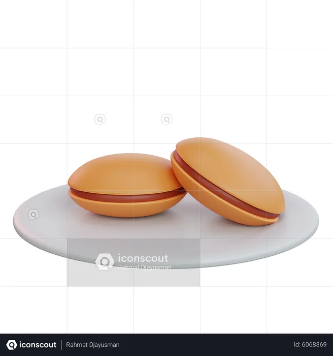 Dorayaki Plate  3D Icon
