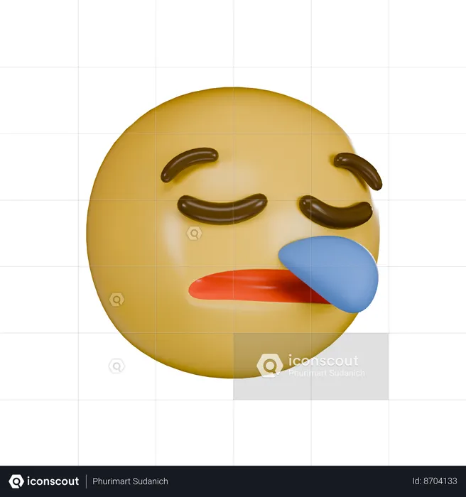 Dormir Emoji 3D Icon