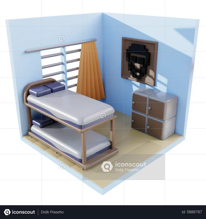 Dormitorio de niños  3D Icon