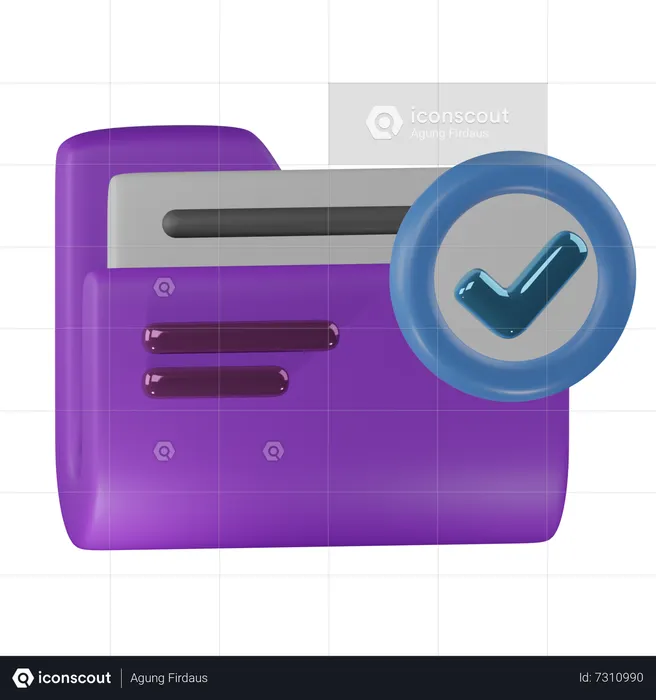 Dossier approuvé  3D Icon