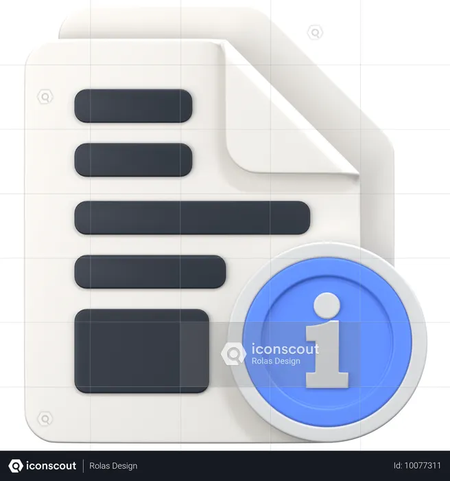 Dossier avec panneau d'information  3D Icon