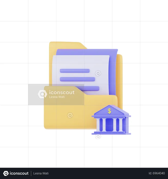 Banque de dossiers  3D Icon