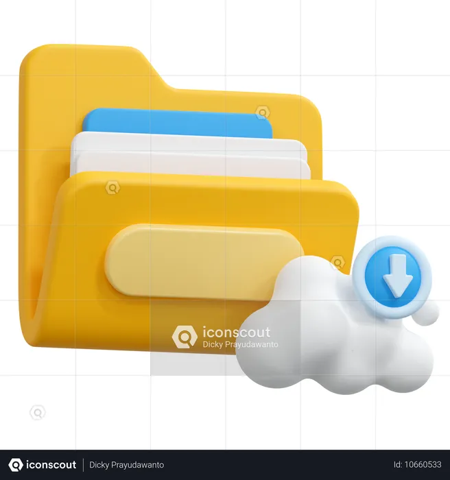 Téléchargement du dossier cloud  3D Icon