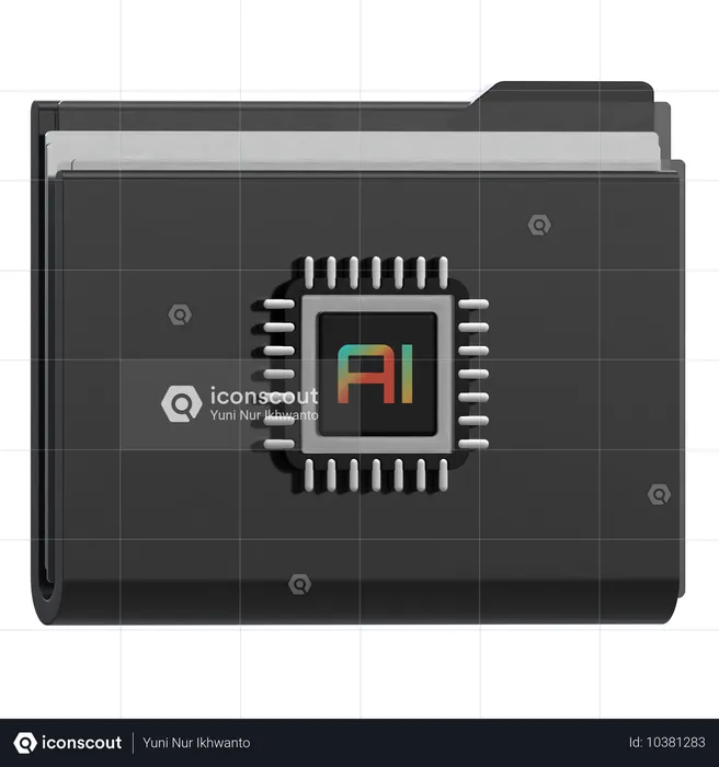 Dossier de stockage de données  3D Icon