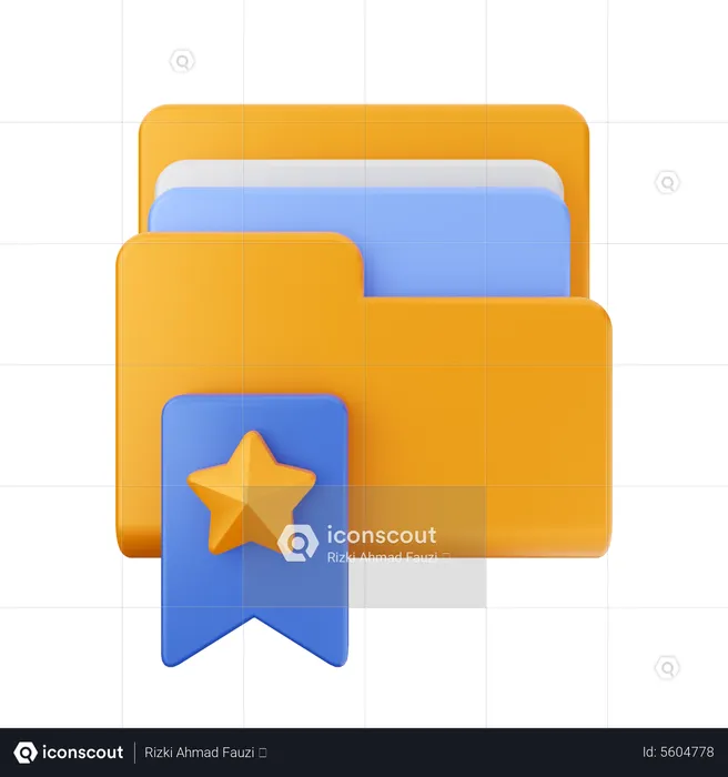 Dossier étoile  3D Icon