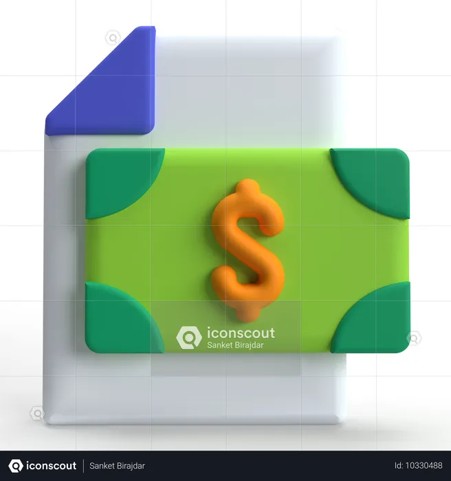 Dossier financier  3D Icon