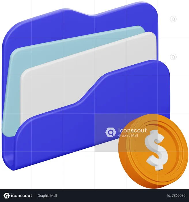 Dossier financier  3D Icon